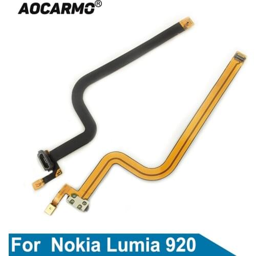 Aocarmo For Nokia Lumia 920 USB Charging Port Charger Dock USB Connector Flex Cable Replacement Part