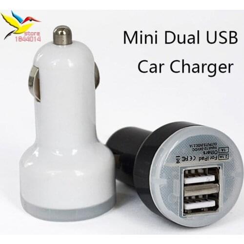 Colorful 2in1 Nipple style Dual USB 2 Port Car Charger Cigarette 2.1A Auto Power Adapter for iphone 4 5 6 7 ipad Samsung 100pcs