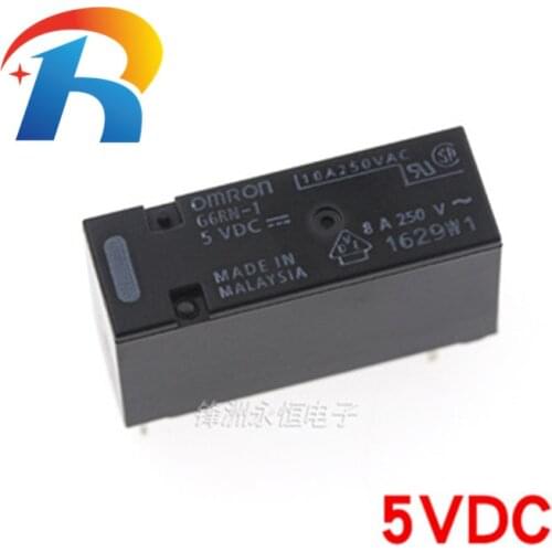 Free shipping 50pcs 100% new original Relay G6RN-1 G6RN-1-5VDC G6RN-1-12VDC G6RN-1-DC12V G6RN-1-24VDC DC5V 12V 24V 5Pin 8A 250V