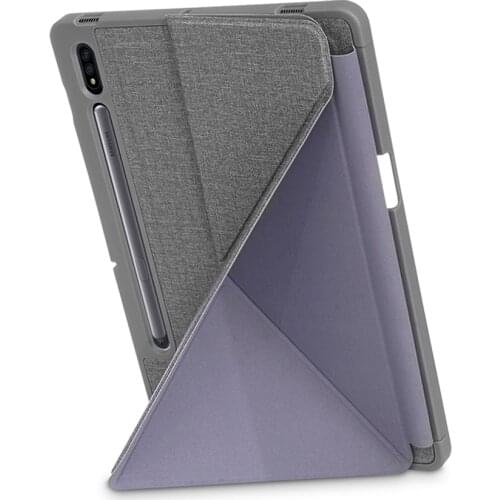 Ultra Slim Tri-fold Cover with Auto Sleep Wake UP and Pencil Slot for Samsung Galaxy Tab S7 T870 T875 Tablet PU Leather Case+Pen