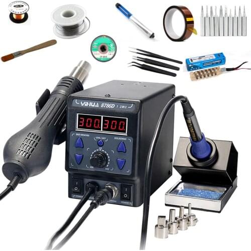 YIHUA 8786DI Digital Hot Air Gun Soldering Station BGA Rework Station Soldering Iron BGA 700W For Phone CPU PCB Welding Repair