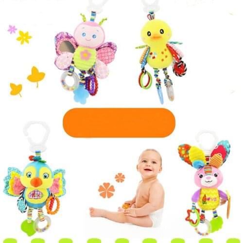 Pudcoco Baby Crib Cot Stroller Pram Hanging Bell Musical Toy Soft Plush Rabbit Bear Star