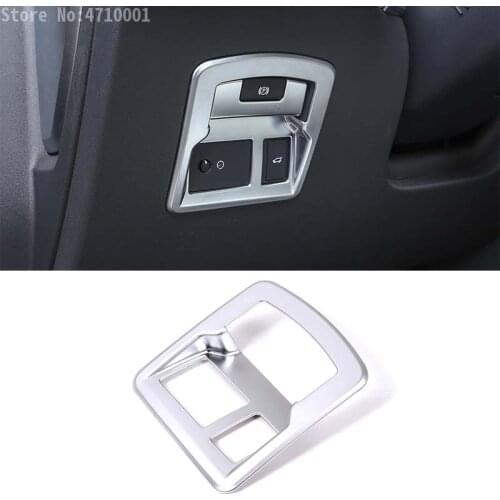 For Land Rover Range Rover Velar 2017 ABS Chrome Car Inner Tail Door Switch Button Frame Electronic Handbrake Cover Trim