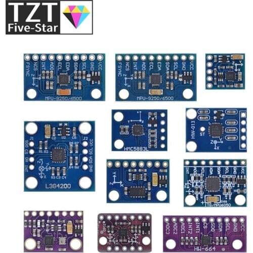MPU-6050 MPU-9250 BMI160 LSM303DLHC L3G4200D HMC5883L ADXL335 LIS3DSH 3 6 9-Axis Attitude +Gyro+Accelerator+Magnetometer Sensor