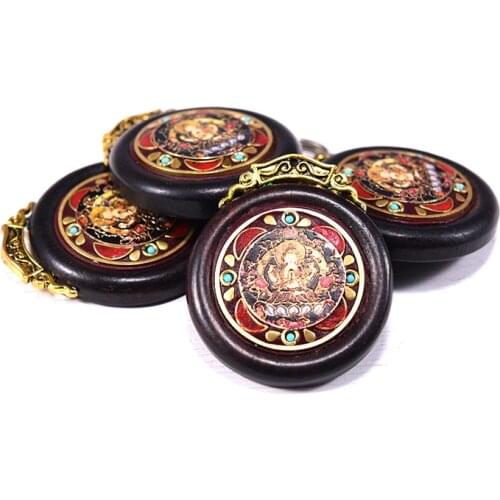 Inlay Indian Lotus Buddha Statue Pendant For Jewelry Making Bulk Beadwork DIY Wholesale Aesthetic Pendants Buddha Necklace