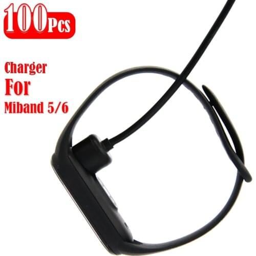 100Pcs Charger Adapter Wire For Xiaomi Mi Band 5 6 Charger Smart Wristband for Miband 5 6 Charging USB Magnetic Charger Cable