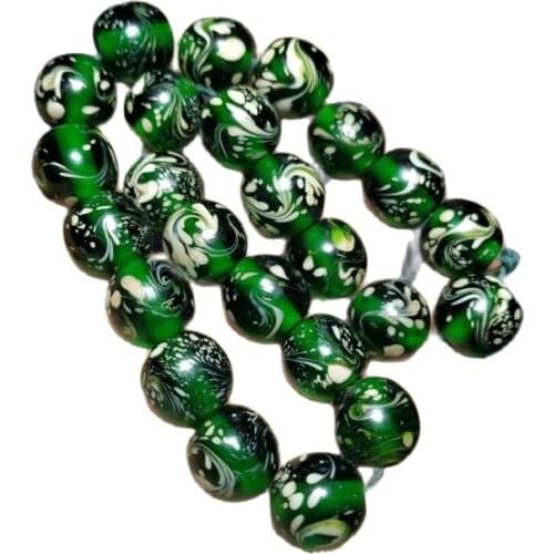 Collection of antique glass bracelets imitating the green phoenix pattern of the late Qing Dynasty