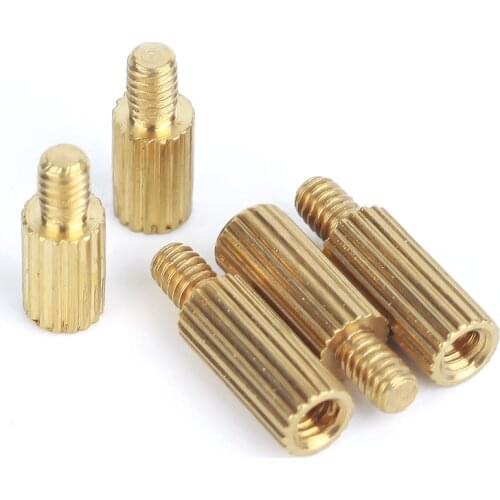 M2 Brass Male Female Standoff Pillar Round Knurled Threaded Mounts Spacer Pcb Motherboard Bolt Screw 3mm-35mm