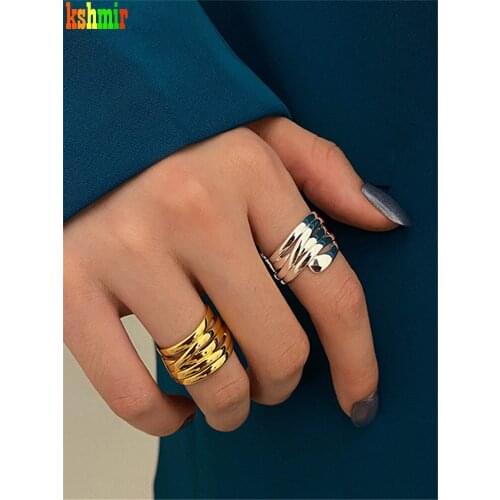 Kshmir Fashion street photography womens jewelry creative multi-layer wound open ring fashion student ring hand jewelry gift