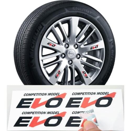 1set EVO Wheel Spoke Sticker Competition Model Rims Decal Stickers