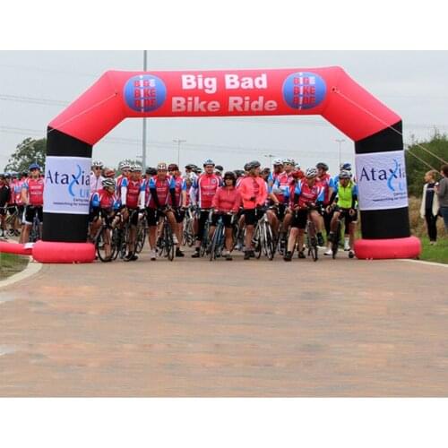 Outdoor standing freely waterproof inflatable arch,start finish line archway for bike ride activities