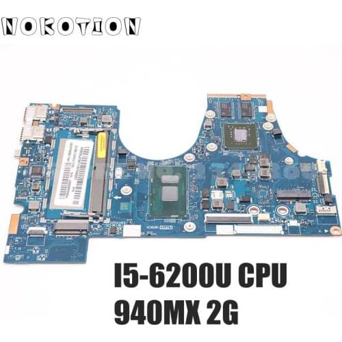 NOKOTION 5B20L47301 BIUY2 Y3 LA-D471P For Lenovo 710-14ISK Laptop Motherboard SR2EY I5-6200U CPU DDR4 Geforce 940MX 2G