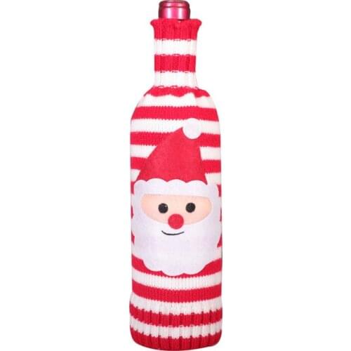Red wine bottle bag wine sleeve snowman Knitted wine bag bottle decoration Christmas Champagne Ornaments canvas wine bar bag