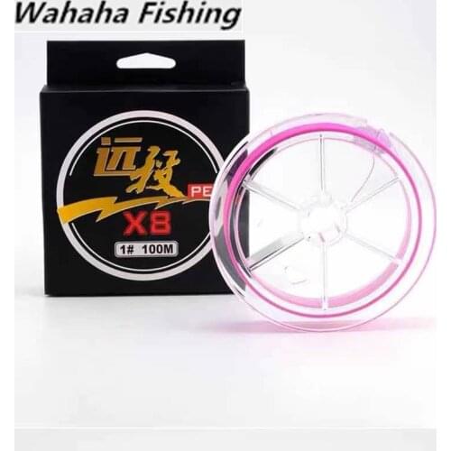 Explosion Fishing Pink 8 PE Fishing Line Main Line Bite Mandarin Fish Mouth Smooth Fishing Line Made In China