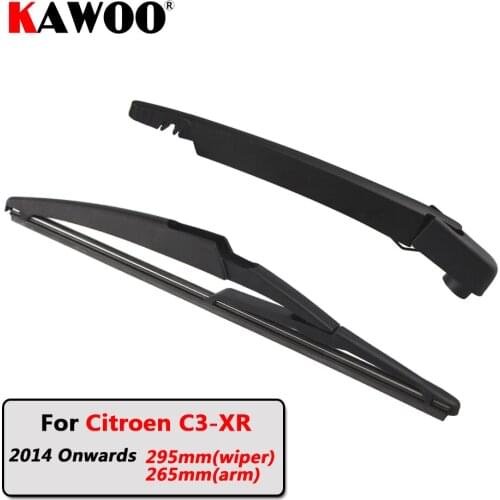 KAWOO Car Rear Wiper Blade Blades Back Window Wipers Arm For Citroen C3-XR Hatchback (2014 Onwards) 295mm Auto Windscreen Blade