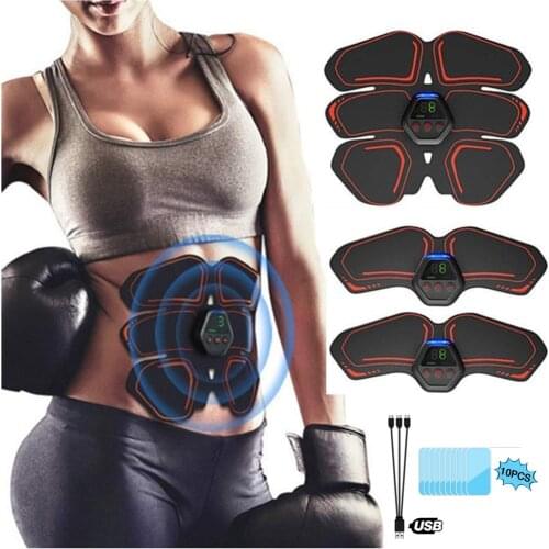 Abdominal Muscle Stimulator Trainer EMS Abs Fitness Training Gear Muscles Electrostimulator Toner Exercise waist massager