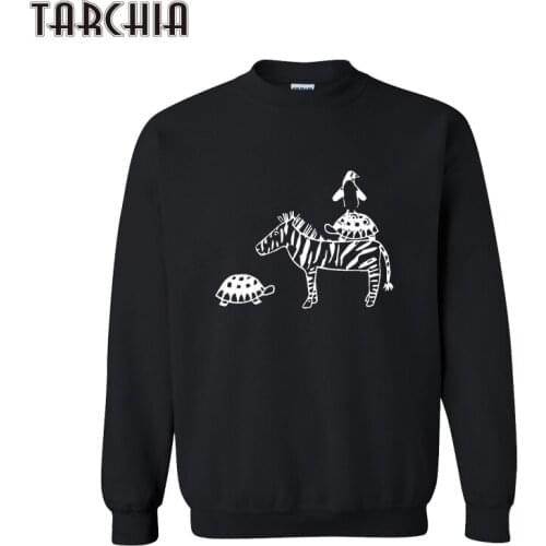 TARCHIA Autumn Men Hoodies Zebra Print Slim Casual Sweatshirt Long Sleeve Pullover Hoody Sportswear Fashion Male Clothing