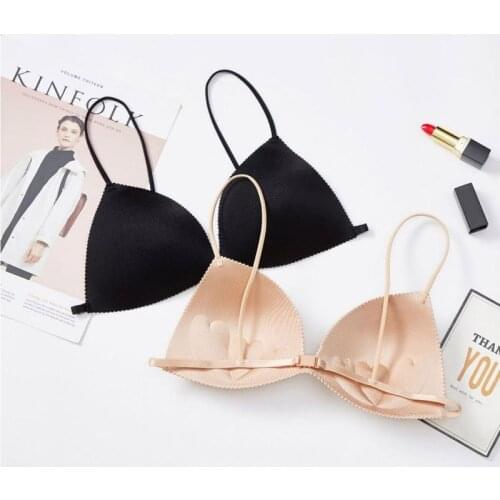 Thin Bra Lingerie Triangle Cup Gather Thin Strap Bras Comfortable Simple No Rim Underwear Sexy Slimming Bras