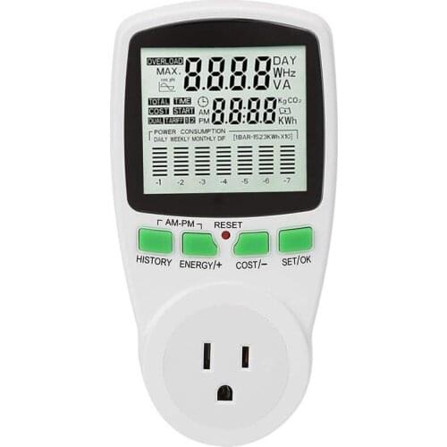 Smart Energy Meter Power Meter Power Meter Power KWh Measurement Socket Analyzer Electric Power Monitor