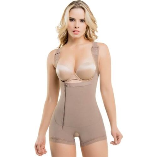 Womens Seamless Firm Control Shapewear Faja Open Bust Tummy Control Underbust Slimming Corset Bodysuit Shapewear Waist Trainer
