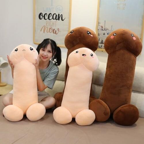 1 pcs 10-110cm LONG Cute Penis Plush Toys Pillow Sexy Soft Stuffed Funny Cushion Simulation Lovely Dolls Gift for Girlfriend