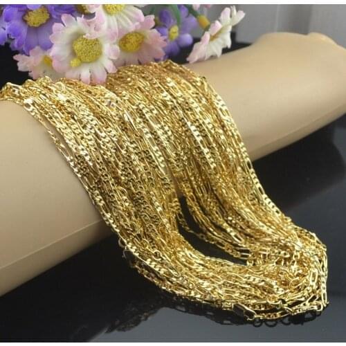 16-30 inch yellow necklace 10 pieces / batch promotion! 2mm mens jewelry high fashion womens fashion