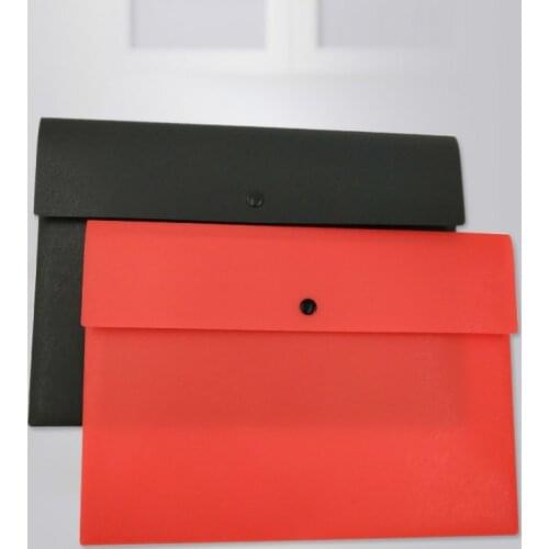 30 Pcs Cute Fashion A4 Transparent Button Closure Folders 32*23CM Document Filing Bag File Folder Stationery Bag Filing Products