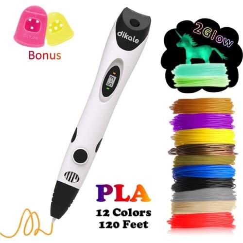 Dikale 3D Pen lapiz 3d para dibujar 3D Drawing Printing Printer Pen Stencils eBook Refills PLA Filament for Kids Adult Art Gift