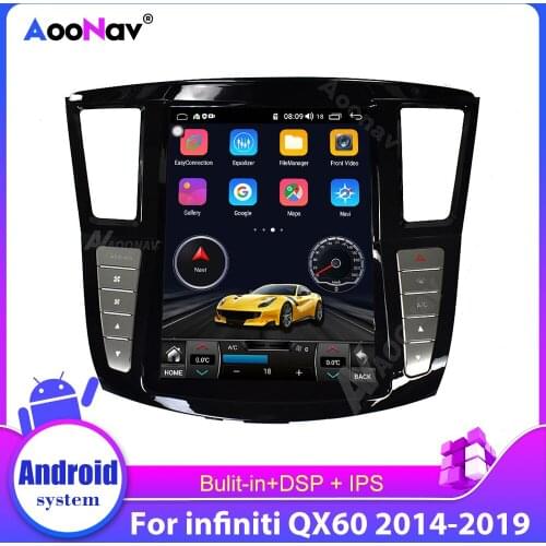 Car video radio multimedia player GPS navigation For infiniti QX60 2014-2019 car auto stereo tape recorder HD touch screen