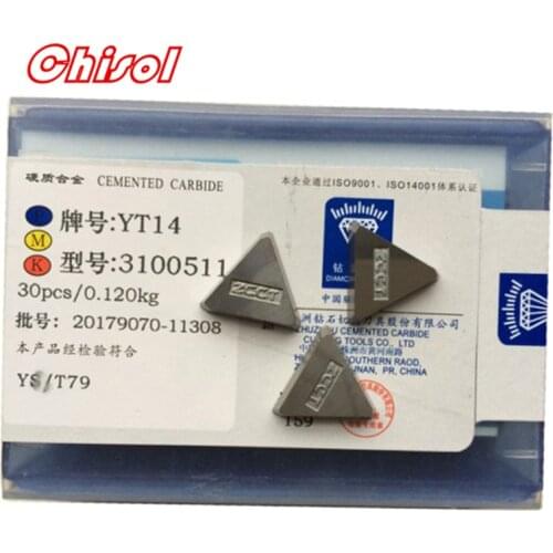 Free shipping 30pcs/box 3100511 YT5 YW2 YW1 YT15 YT14 YG6 YG8 carbide brazed inserts welding tips blade cutter
