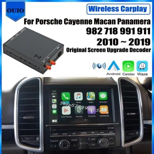 For Porsche 911 Cayenne Macan 918 Palamela 2010 ~ 2019 wireless carplay Android Auto interface Rear camera Adapter Carlife