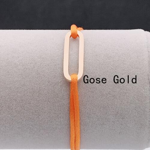 2021 Summer Stainless Steel Color Adjustable Ribbon Rope Geometric Frame Circle Bead Bracelet For Women Men Unisex Couple Bangle