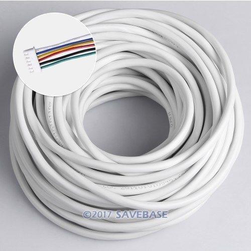 HOMSECUR 25m 6 Core (RVV6) Copper Cable For Video Door Phone Intercom System