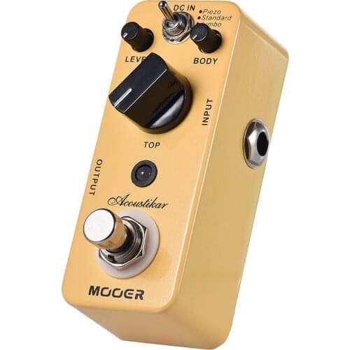 MOOER Acoustikar Acoustic Guitar Simulator Effect Pedal True Bypass with Piezo/Standard/Jumbo Modes