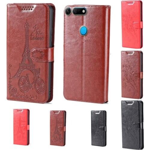 Intaglio icon butterfly flower Tower Flip Leather Wallet Phone Case For Huawei Honor View 20 Phone cover with card slot