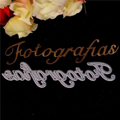 Spanish word Metal Cutting Dies for Diy Scrapbooking Die Cut New 2018 Cuts for Paper Card Making Craft Happy Valentines Day