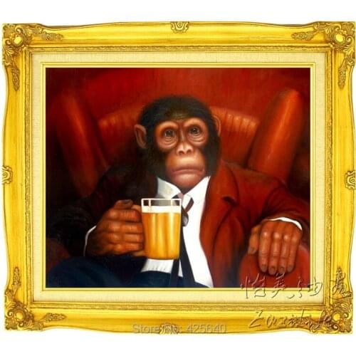 Monekey Art 24X32 inches Painting Home Decoration Oil painting Wall Pictures for living room Home Decor paints Wall art paint 3