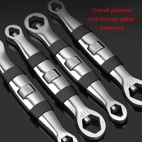 Universal Double Torx Wrench 23-IN-1 Multi Functional Adjustable Pocket Wrench Tool 1/4-inch to 3/4-inch 7mm to 19mm