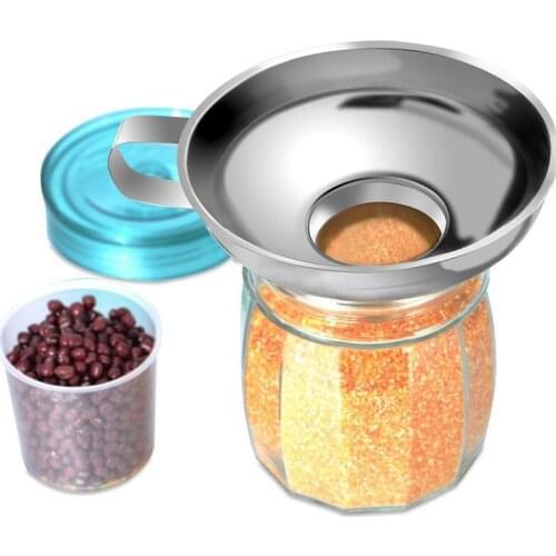 Canning Funnel Stainless Steel Wide Mouth Canning Funnel Hopper Filter Leak Wide-mouth Can for Oil Wine Kitchen Cooking Tools