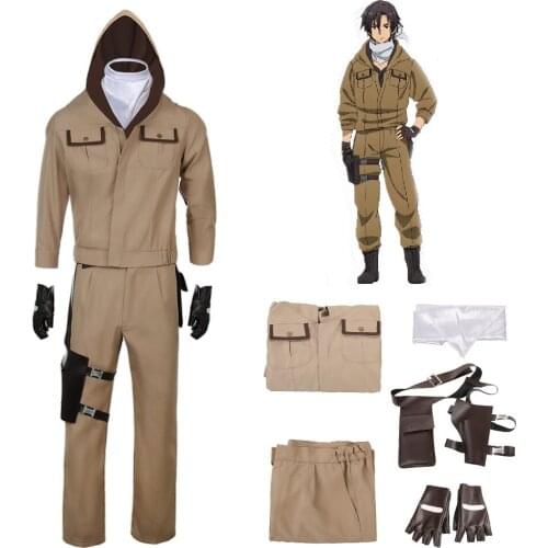 86-EightySix- Shinei Nouzen Costume Coffee Color Undertaker COS Full Set Uniform 86eightysix 86- Eighty Six - Cosplay Outfits