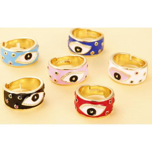 Creative Demons Eye Rings for Men Women Personality Male Punk Ring Bar Night Club Accessories Fashion Jewelry Gifts