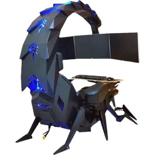 Gaming chair cockpit zero gravity titling support 1 -3 monitors CLUVENS Scorpion chair