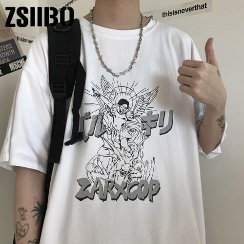 Summer Short Punk Gothic Tshirt Harajuku Sleeve T Shirt Print Vintage T-shirt Streetwear Oversize tops clothes clothing shirt