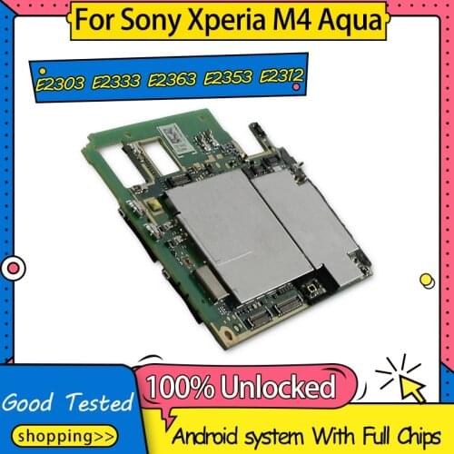 For Sony Xperia M4 Aqua E2303 E2333 E2363 E2353 E2312 Motherboard Unlocked Original Mainboard Android OS Logic board With Chips