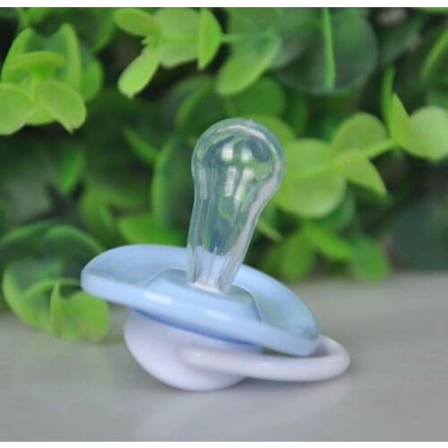 Cute Unisex Kids Baby Soother Nipples Translucent Silicone Baby Dummy Pacifier
