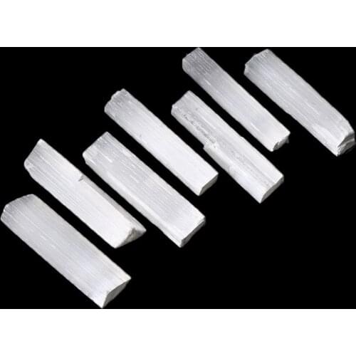 Raw Gemstone Jewelry Making Reiki Energy Crystal Quartz Healing Stone White Selenite Wand Natural Gypsum Sticks