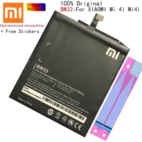 XiaoMi Original Replacement Battery BM33 For Xiaomi Mi 4i Mi4i 100% New Authentic Phone Battery 3120mAh