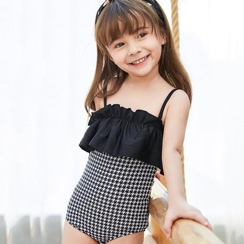 2-14 Years Girls Swimsuit 2021 New Swimsuit for kids swimwear set girls Childrens one-piece swimsuit baby swimwear Condole belt