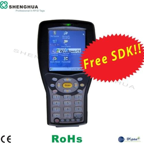 Free SDK UHF RFID Handheld Reader Barcode Scanner With Fingerprint For Asset Tracking