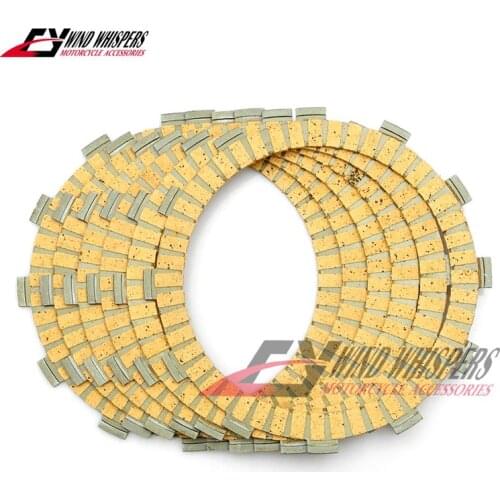 6XPCS Motorcycle Friction Clutch Cork Disk plates For Yamaha XV400 Virago 1989-1994 XVS 400 Drag Star 2001-2016 XV500 XV535